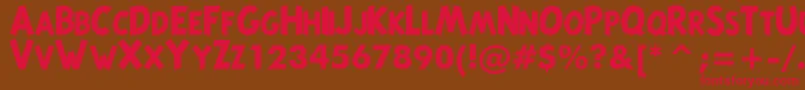 TintinBold Font – Red Fonts on Brown Background