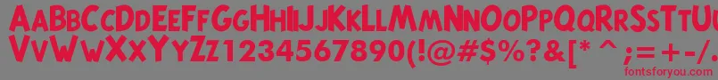 TintinBold Font – Red Fonts on Gray Background