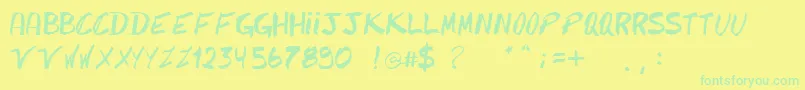 Шрифт Caipirinhacaipirinha – зелёные шрифты на жёлтом фоне