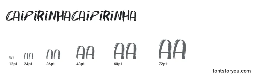 Размеры шрифта Caipirinhacaipirinha