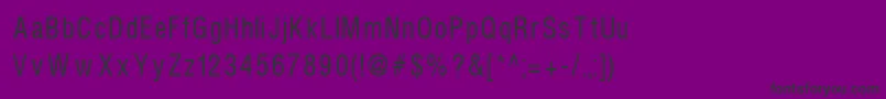フォントHelvcondenced90 – 紫の背景に黒い文字