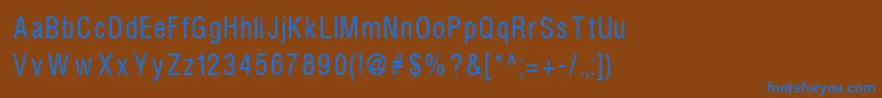 Helvcondenced90 Font – Blue Fonts on Brown Background