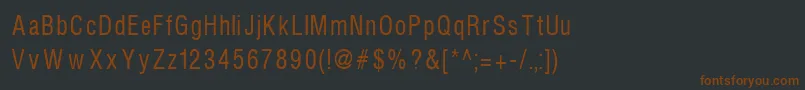 Шрифт Helvcondenced90 – коричневые шрифты на чёрном фоне