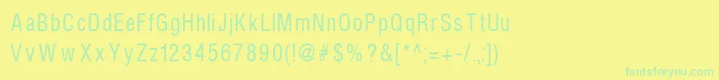 Helvcondenced90 Font – Green Fonts on Yellow Background