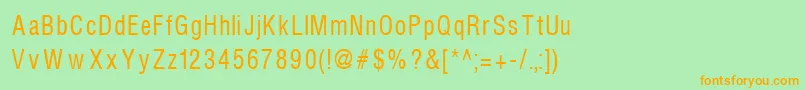 Helvcondenced90 Font – Orange Fonts on Green Background