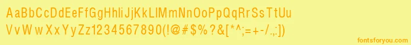 Helvcondenced90 Font – Orange Fonts on Yellow Background