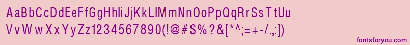 Helvcondenced90 Font – Purple Fonts on Pink Background