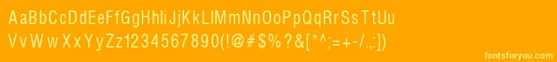 Helvcondenced90 Font – Yellow Fonts on Orange Background