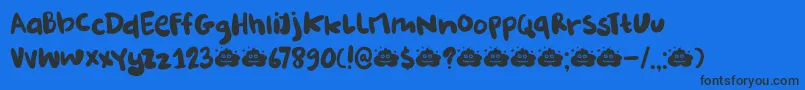DkBurobu Font – Black Fonts on Blue Background
