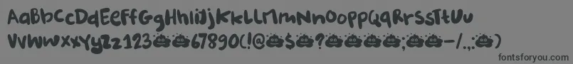 DkBurobu Font – Black Fonts on Gray Background