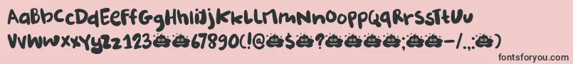 DkBurobu Font – Black Fonts on Pink Background
