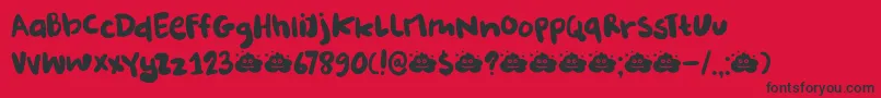 DkBurobu Font – Black Fonts on Red Background