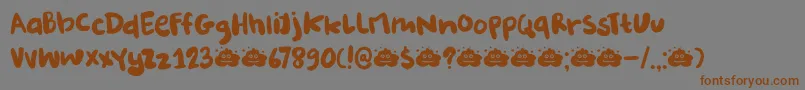 DkBurobu Font – Brown Fonts on Gray Background