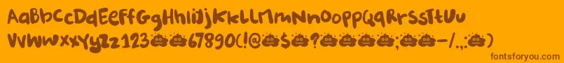 DkBurobu Font – Brown Fonts on Orange Background