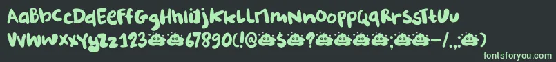 DkBurobu Font – Green Fonts on Black Background