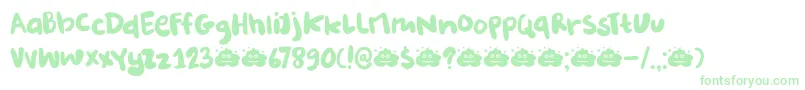 DkBurobu Font – Green Fonts on White Background