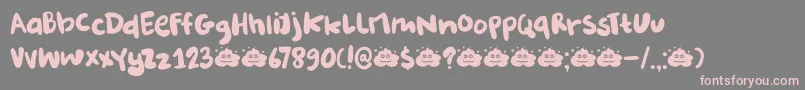 DkBurobu Font – Pink Fonts on Gray Background