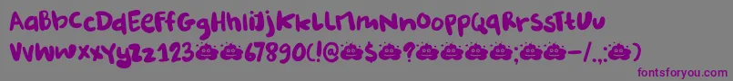 DkBurobu Font – Purple Fonts on Gray Background