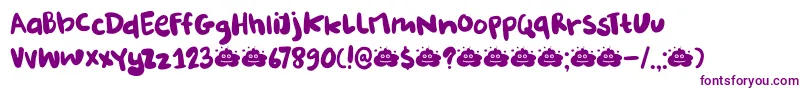DkBurobu Font – Purple Fonts on White Background