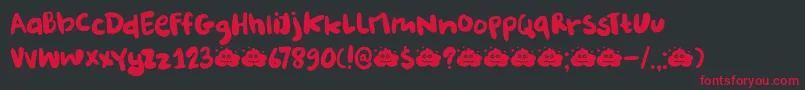DkBurobu Font – Red Fonts on Black Background