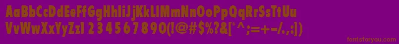 EmphasisblackcondsskBold Font – Brown Fonts on Purple Background