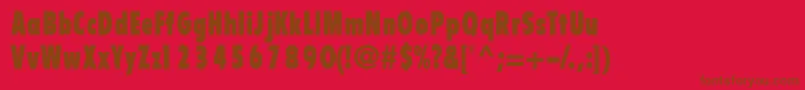 Шрифт EmphasisblackcondsskBold – коричневые шрифты на красном фоне