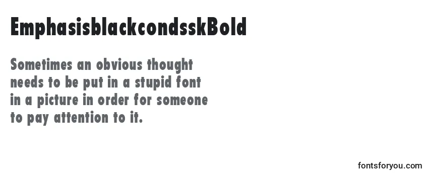 EmphasisblackcondsskBold Font
