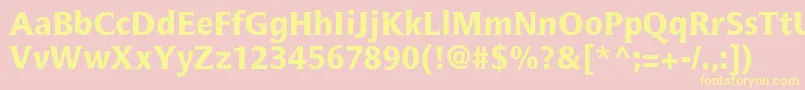 Spotlightromat Font – Yellow Fonts on Pink Background