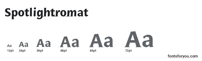 Spotlightromat Font Sizes