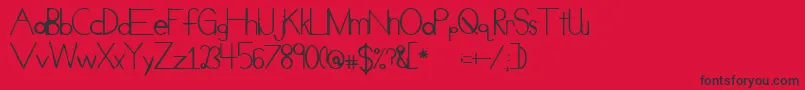 CueueCheesy Font – Black Fonts on Red Background