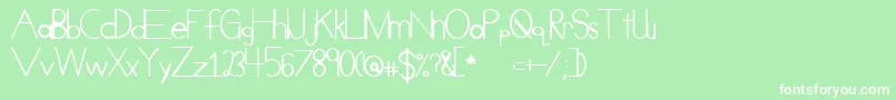 CueueCheesy Font – White Fonts on Green Background