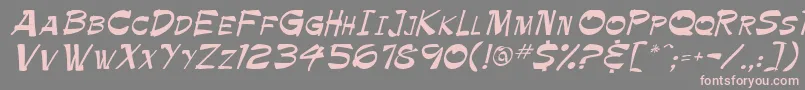 Krimpe Font – Pink Fonts on Gray Background