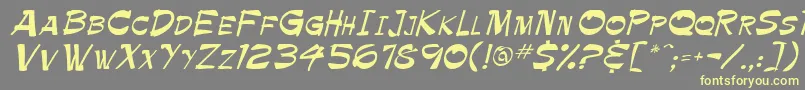 Krimpe Font – Yellow Fonts on Gray Background