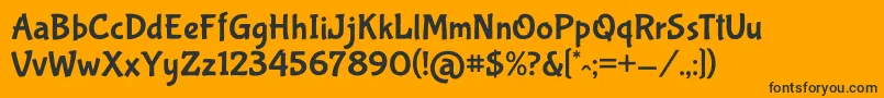 BubblegumsansRegular Font – Black Fonts on Orange Background