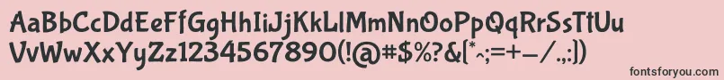 BubblegumsansRegular Font – Black Fonts on Pink Background