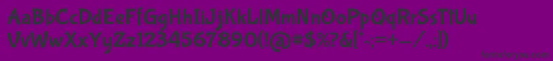 BubblegumsansRegular-Schriftart – Schwarze Schriften auf violettem Hintergrund
