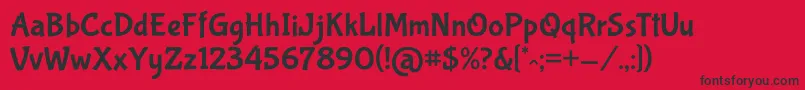 BubblegumsansRegular Font – Black Fonts on Red Background