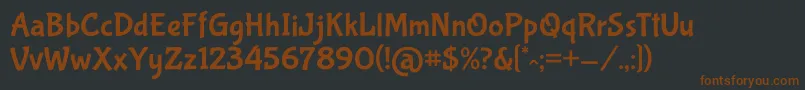 Шрифт BubblegumsansRegular – коричневые шрифты на чёрном фоне