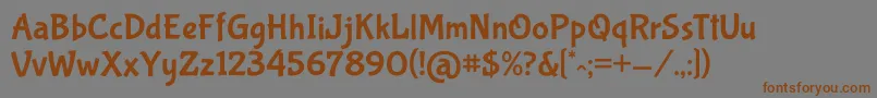 BubblegumsansRegular Font – Brown Fonts on Gray Background