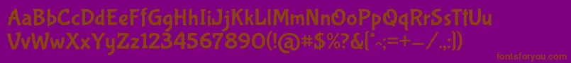BubblegumsansRegular Font – Brown Fonts on Purple Background