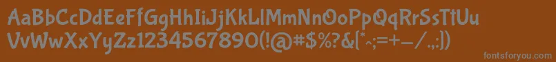 BubblegumsansRegular Font – Gray Fonts on Brown Background