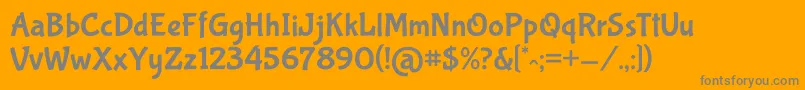 BubblegumsansRegular Font – Gray Fonts on Orange Background
