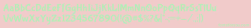 BubblegumsansRegular Font – Green Fonts on Pink Background