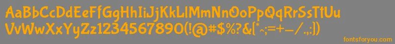 BubblegumsansRegular Font – Orange Fonts on Gray Background