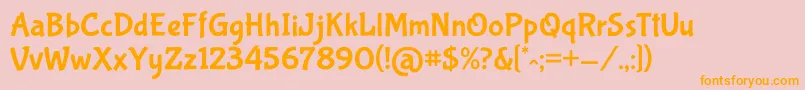 BubblegumsansRegular Font – Orange Fonts on Pink Background