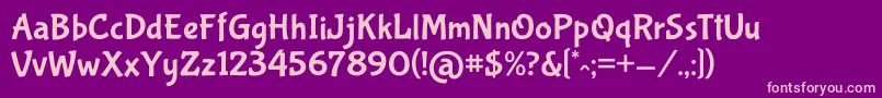 BubblegumsansRegular Font – Pink Fonts on Purple Background