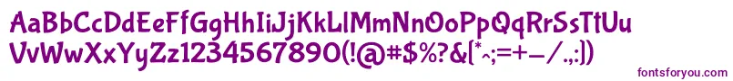 BubblegumsansRegular Font – Purple Fonts on White Background