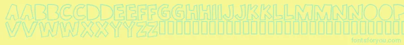 fuente Onceinawhile – Fuentes Verdes Sobre Fondo Amarillo