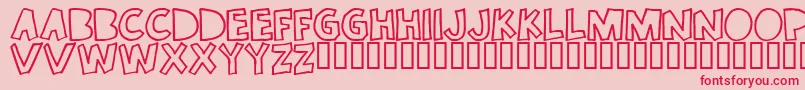 Onceinawhile Font – Red Fonts on Pink Background