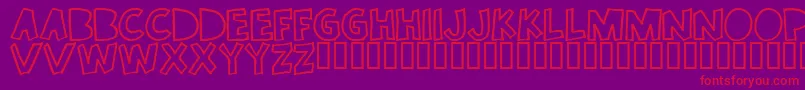 Onceinawhile-Schriftart – Rote Schriften auf violettem Hintergrund